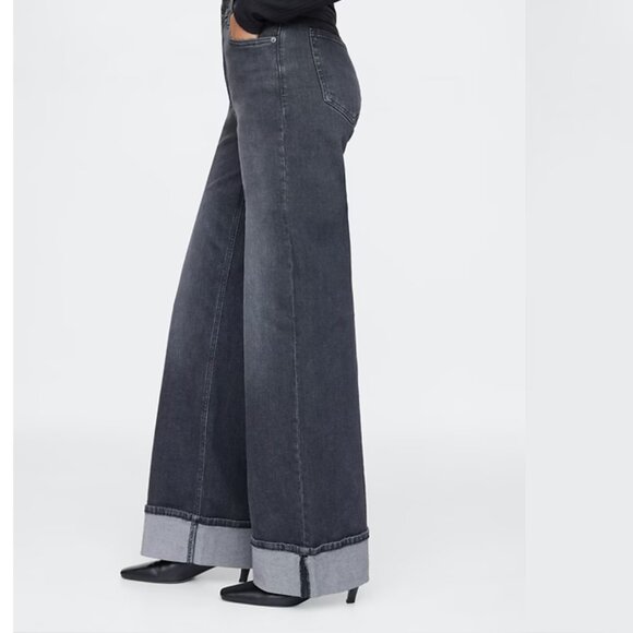 NWT GAP High Rise Cuffed Wide-Leg Jeans - Picture 6 of 6